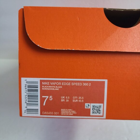 Nike Vapor Edge 360 2 Football Cleats DA5455-001 Size 7.5 Black main image 7